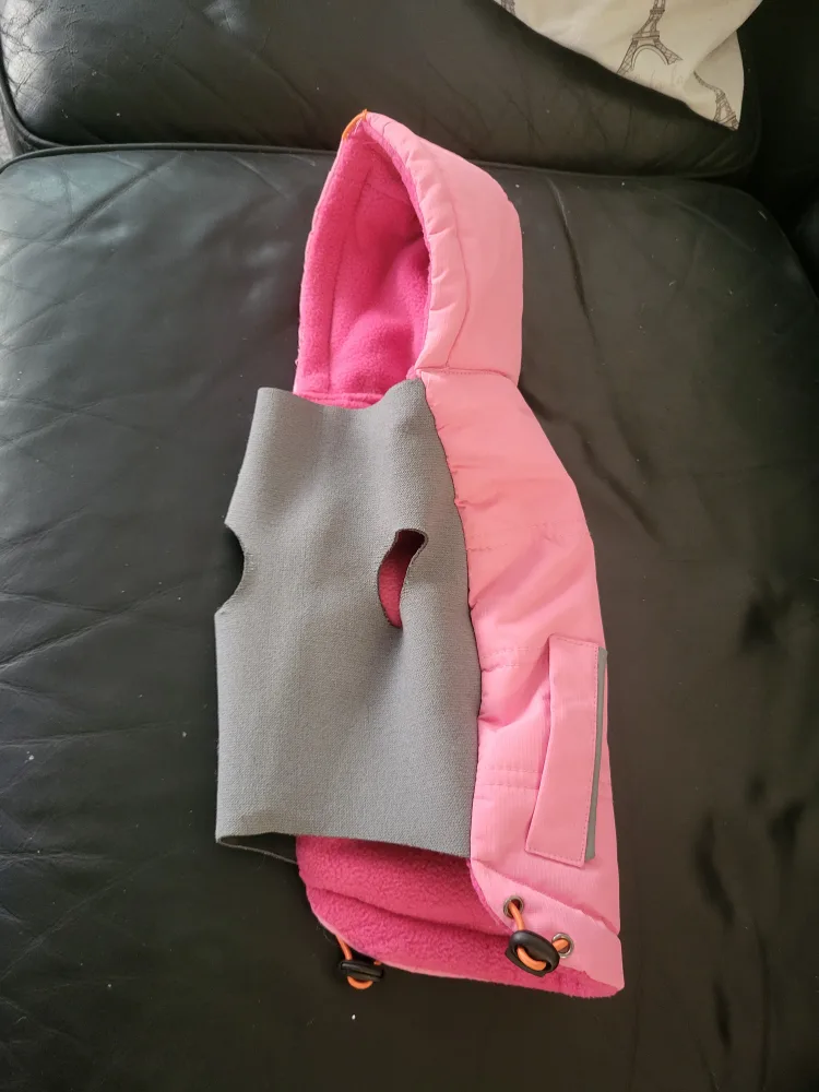 Waterproof  Pink Dog Coat, Size Small image indicator(2)