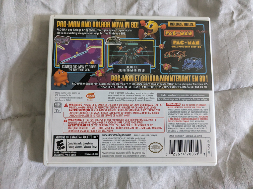 Pac-Man & Galaga Dimensions Nintendo 3DS Game - photo 2
