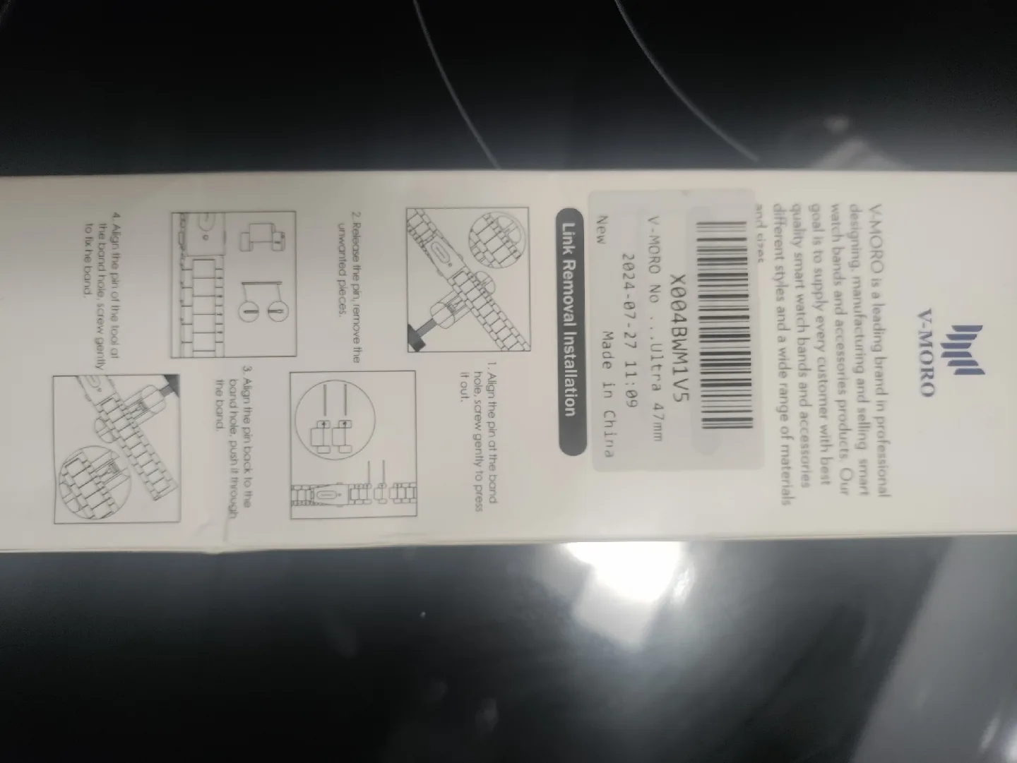 New V-MORO 47mm Replacement Smart Watch Band image indicator(3)