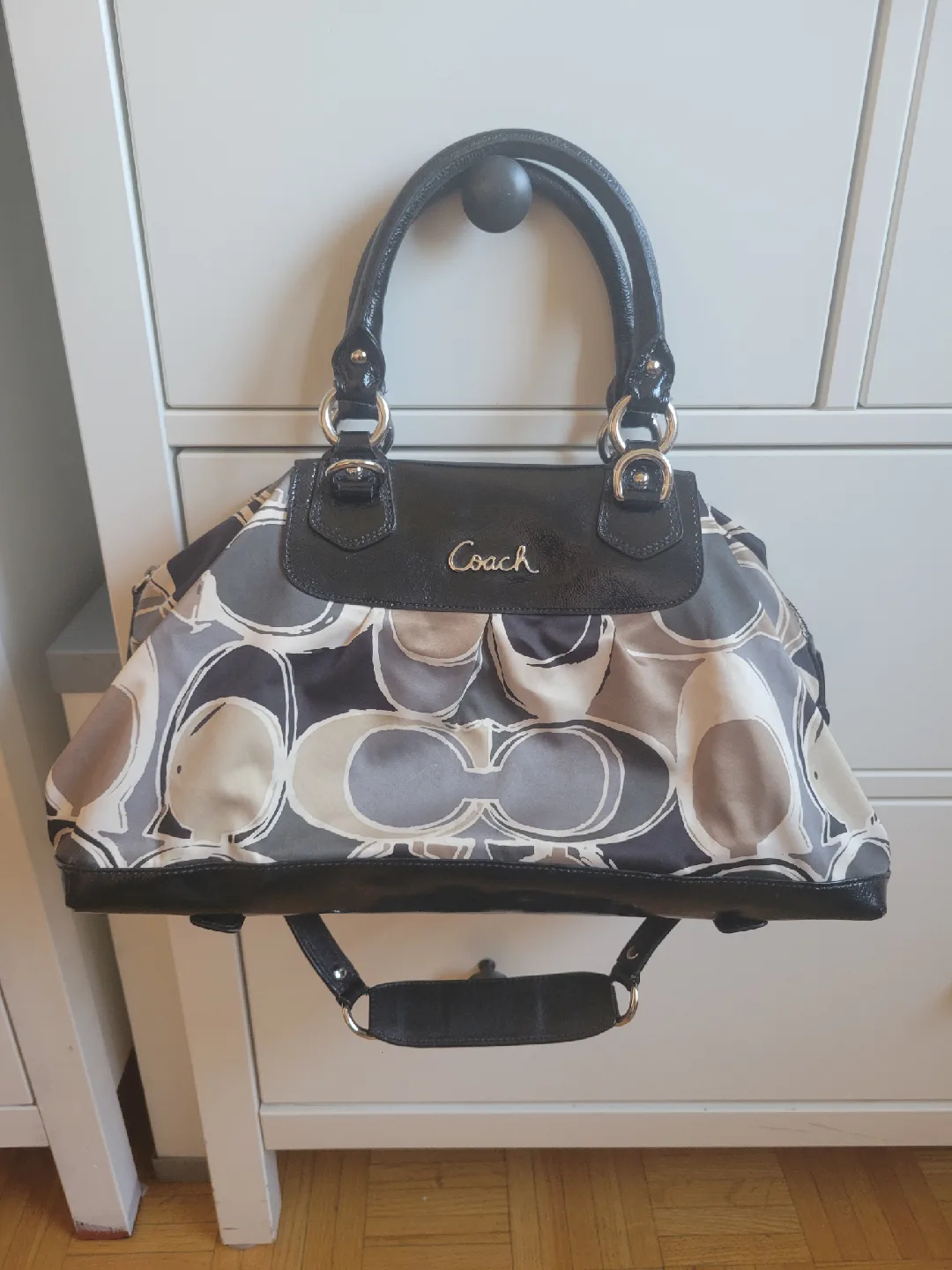 Coach Handbag - Black, Grey, Beige thumbnail