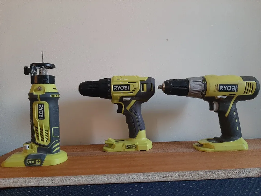 Ryobi ONE+  Power Tools impact driver, drill and rotary cutter