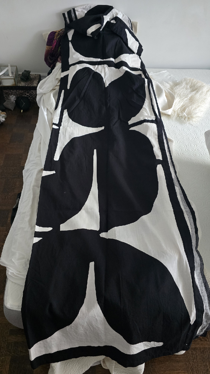 IKEA Graphic Black and White Drapes