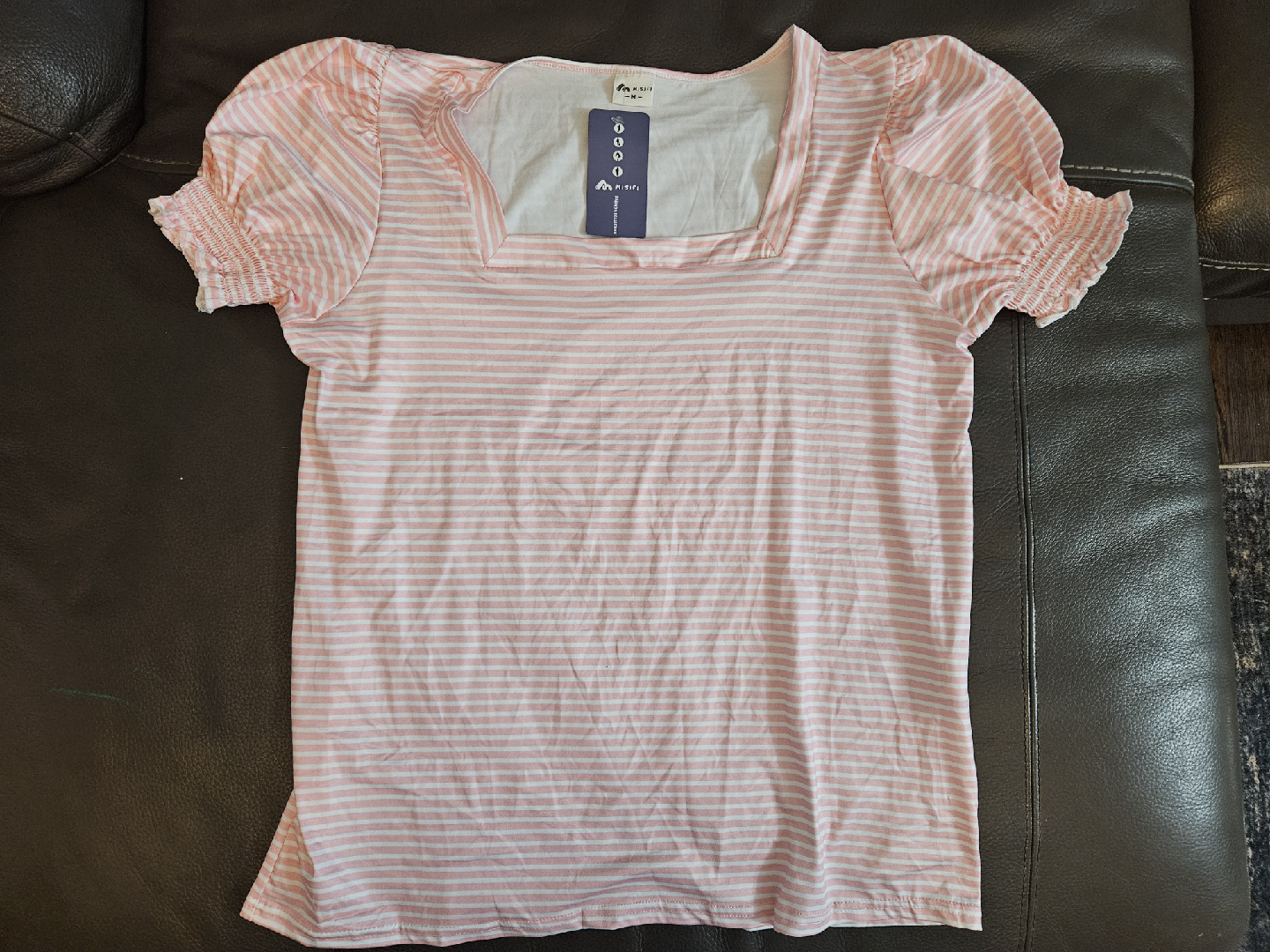 MISIFI Striped Square Neck Top - Size M
