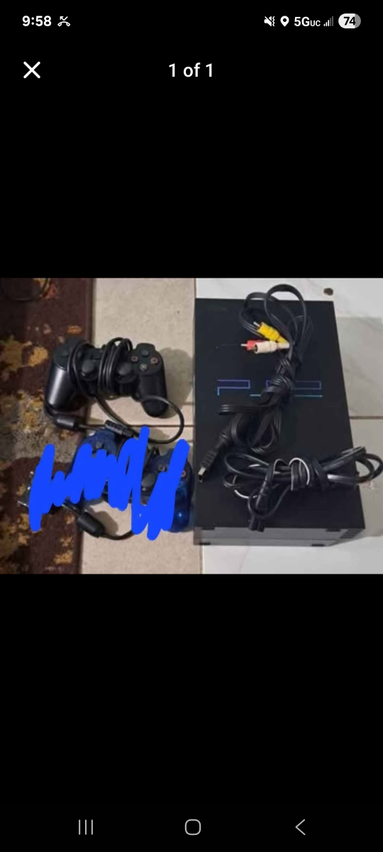 PlayStation 2 (PS2) Console with Controllers