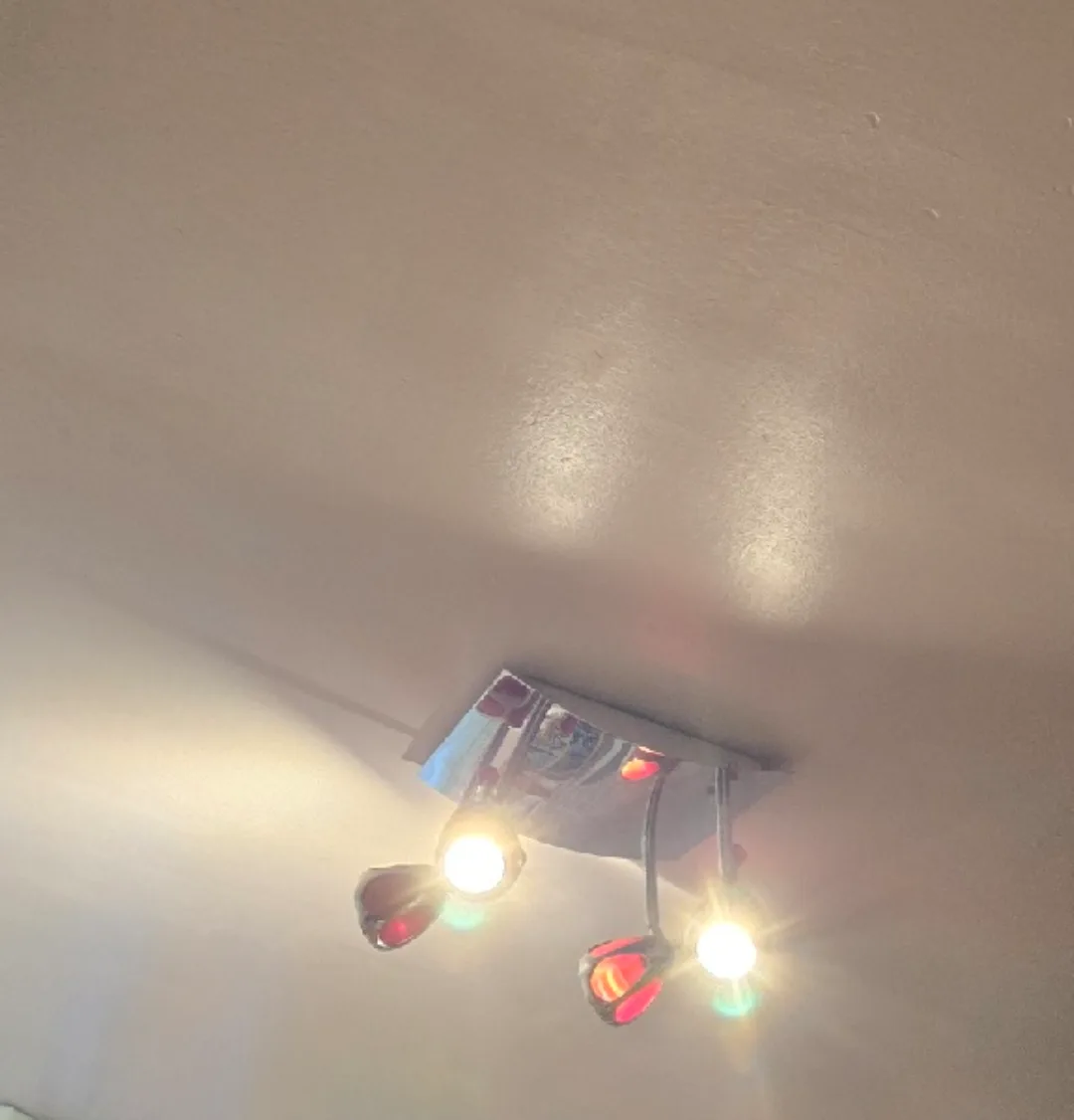 BRAND NEW Eurofase Mir 4-Light Flushmount Chrome/Cherry Red🥕 image indicator(2)