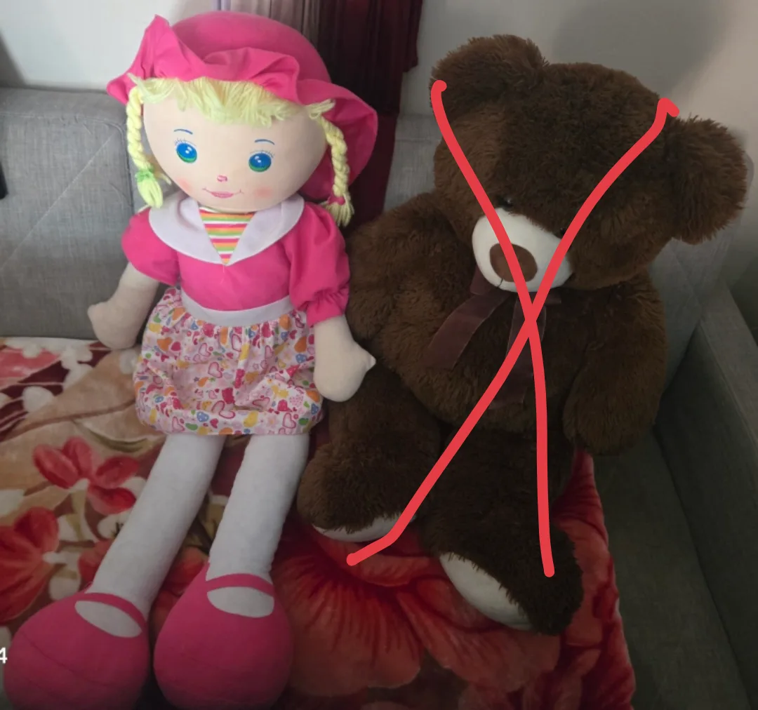 Doll and Teddy Bear Plush Set thumbnail