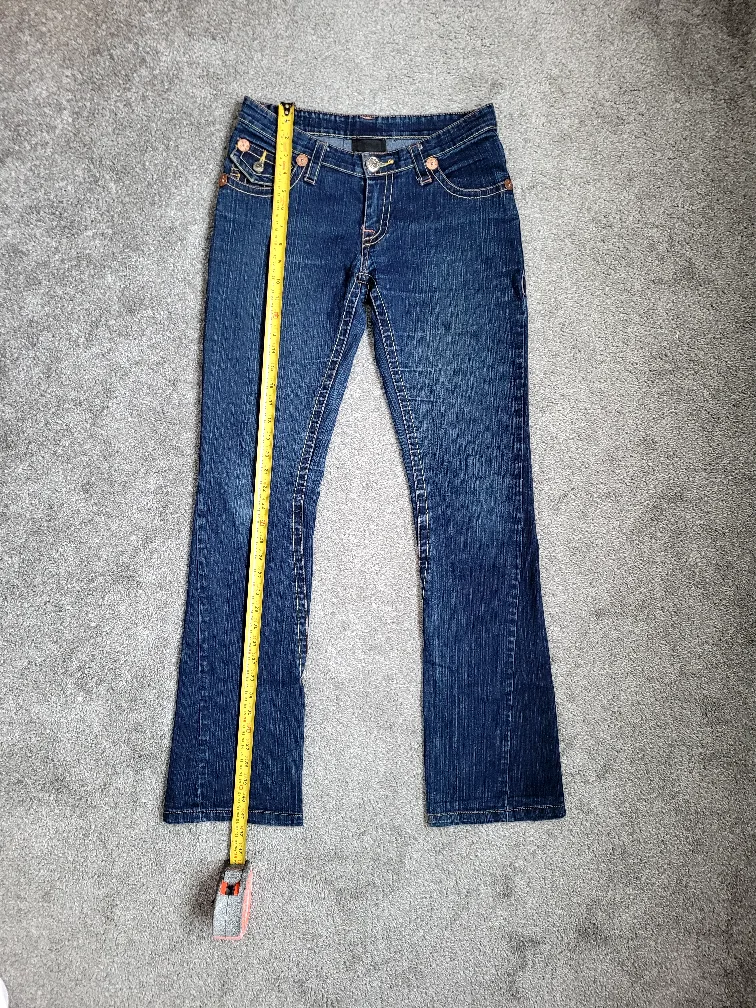 True Religion low rise flare jeans Y2K image indicator(6)