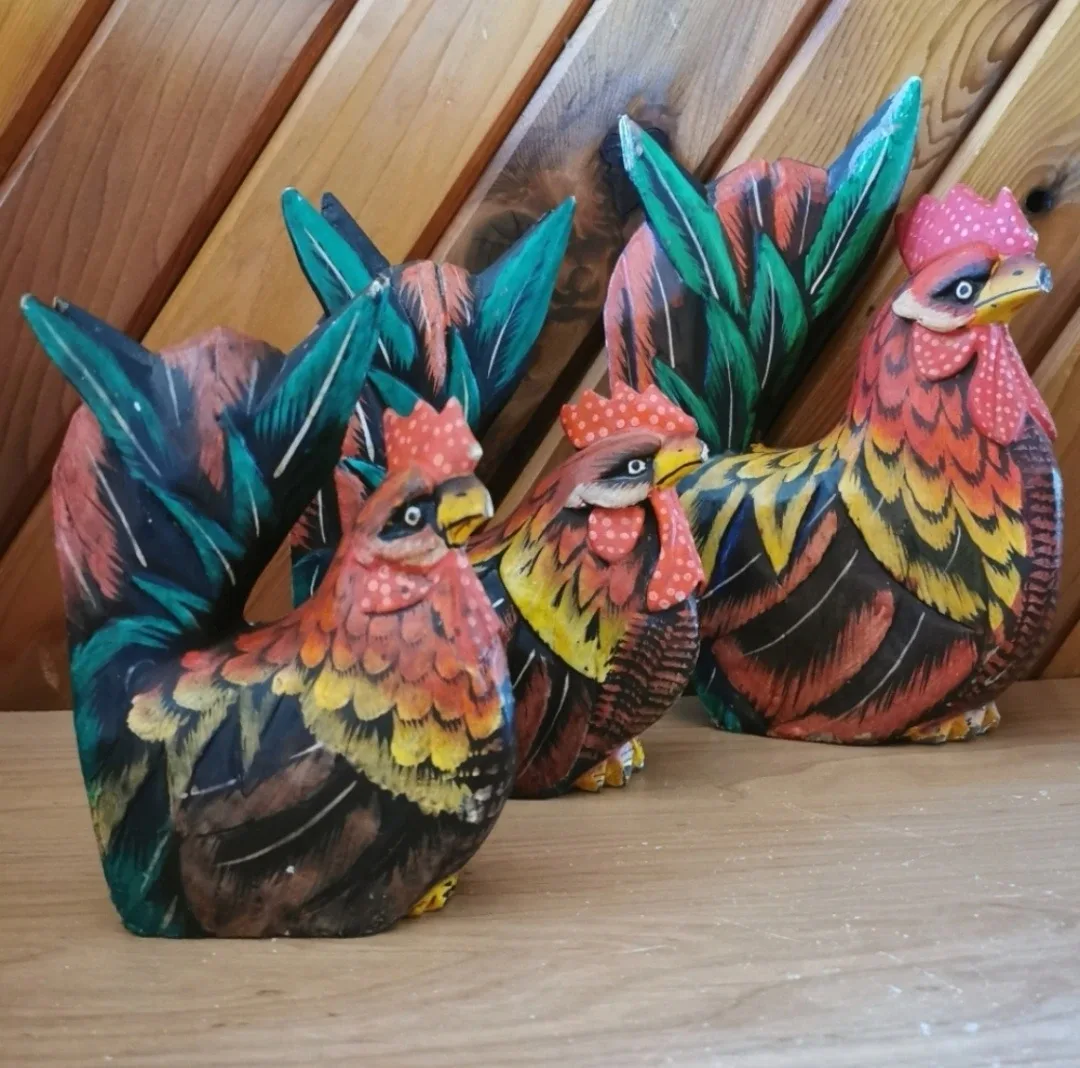 Vintage Rooster with Chickens image indicator(2)