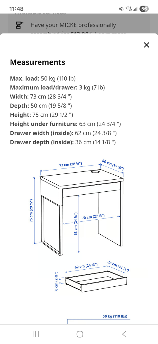 IKEA MICKE White Desk - photo 5