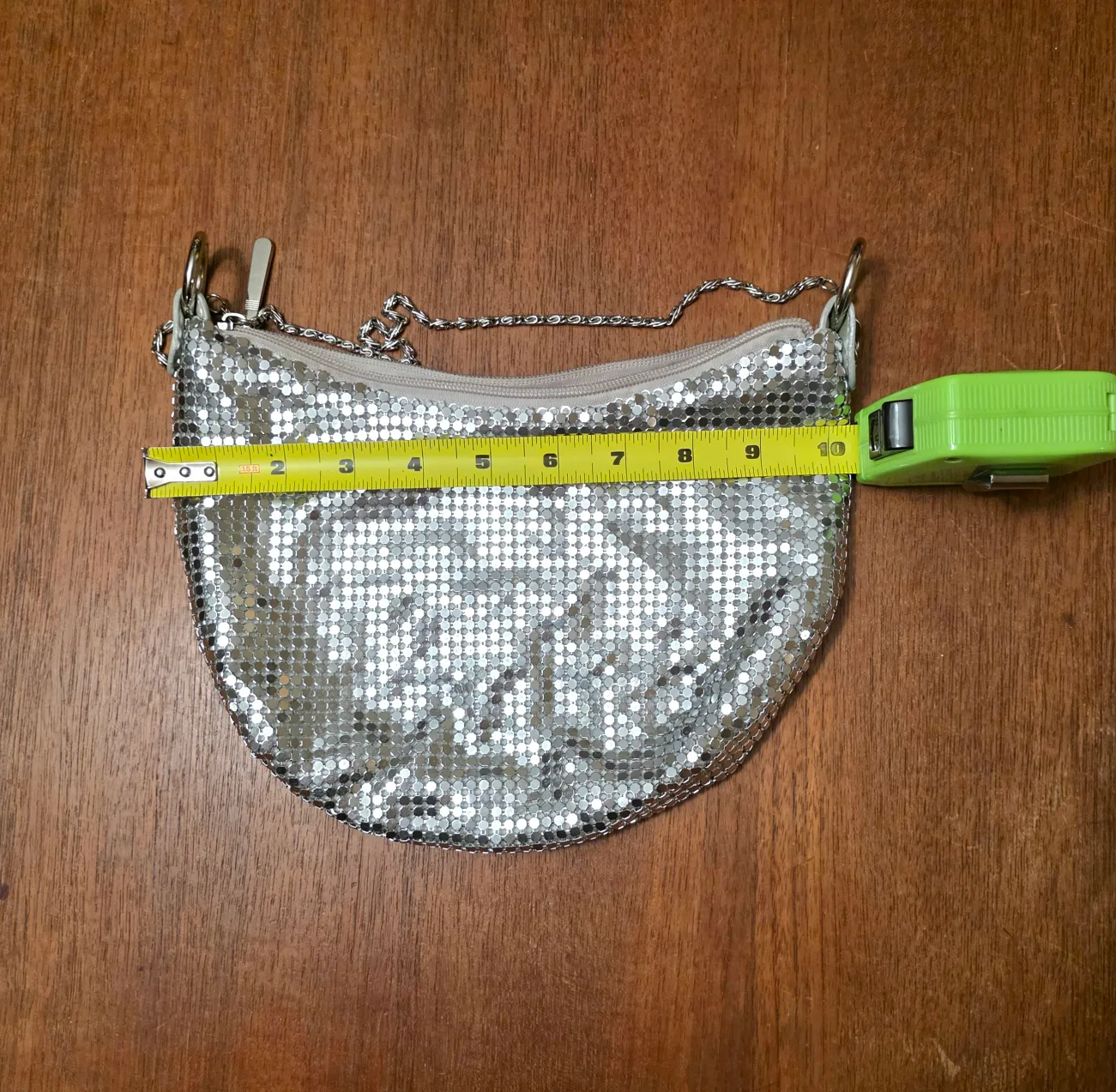 ALDO Silver Metallic Chain Bag image indicator(3)