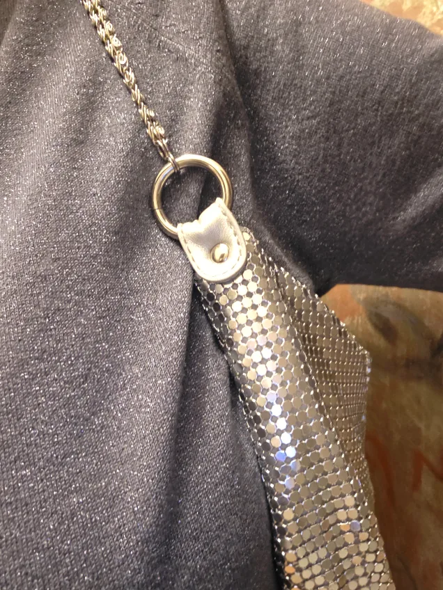 ALDO Silver Metallic Chain Bag image indicator(6)