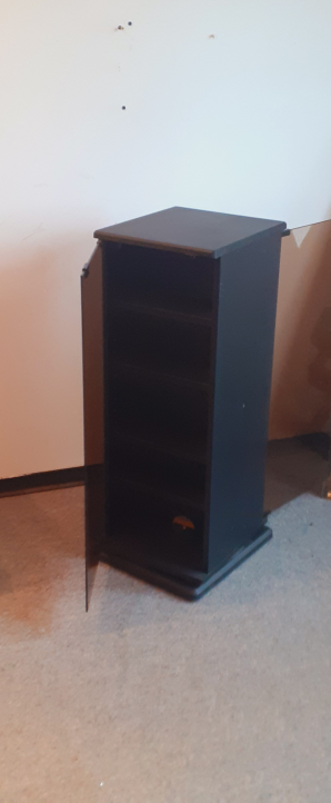 Black Media Cabinet with five Shelves each side - photo 3