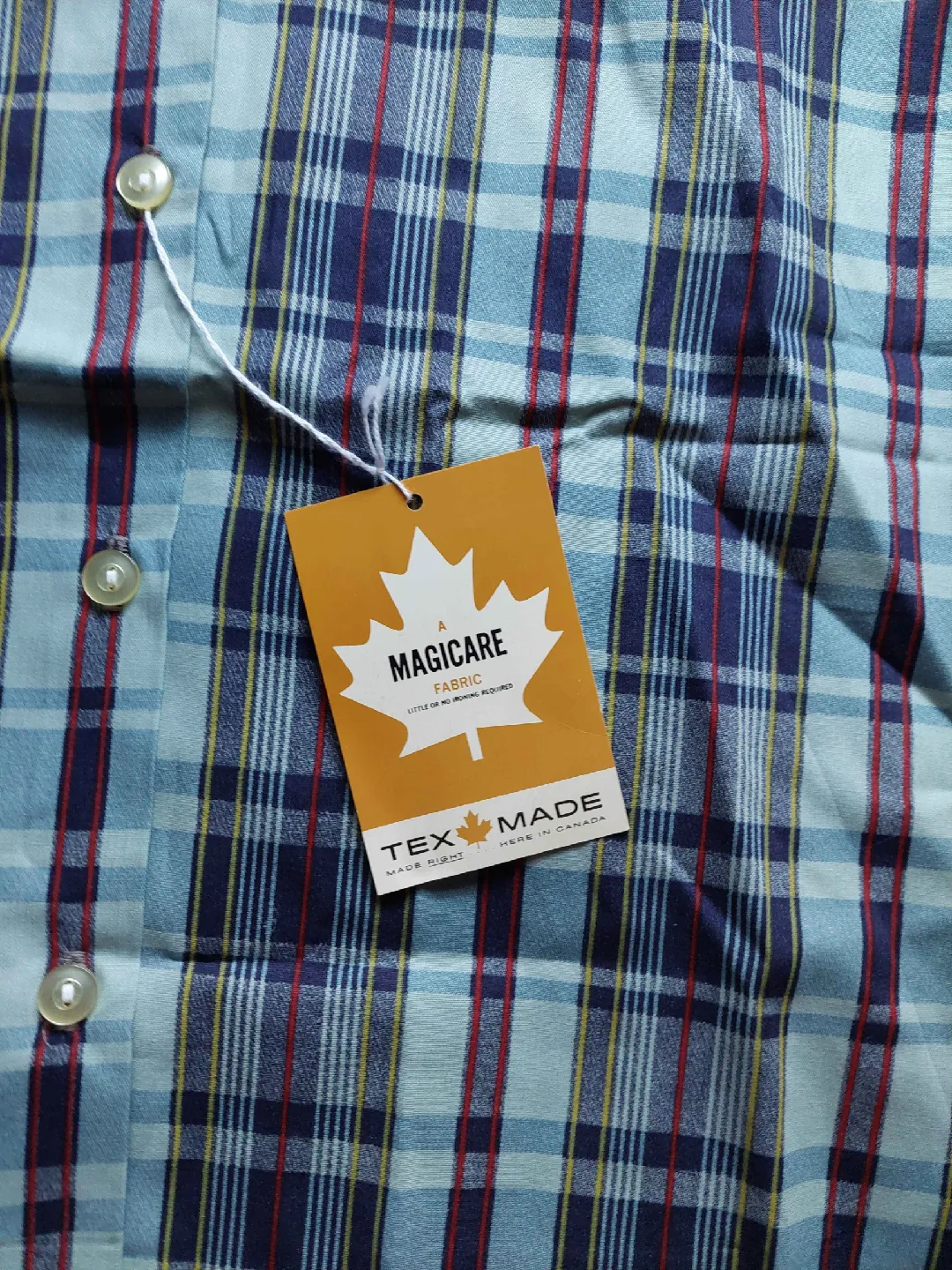 NWT vintage 70s blue plaid button-up tank top image indicator(3)