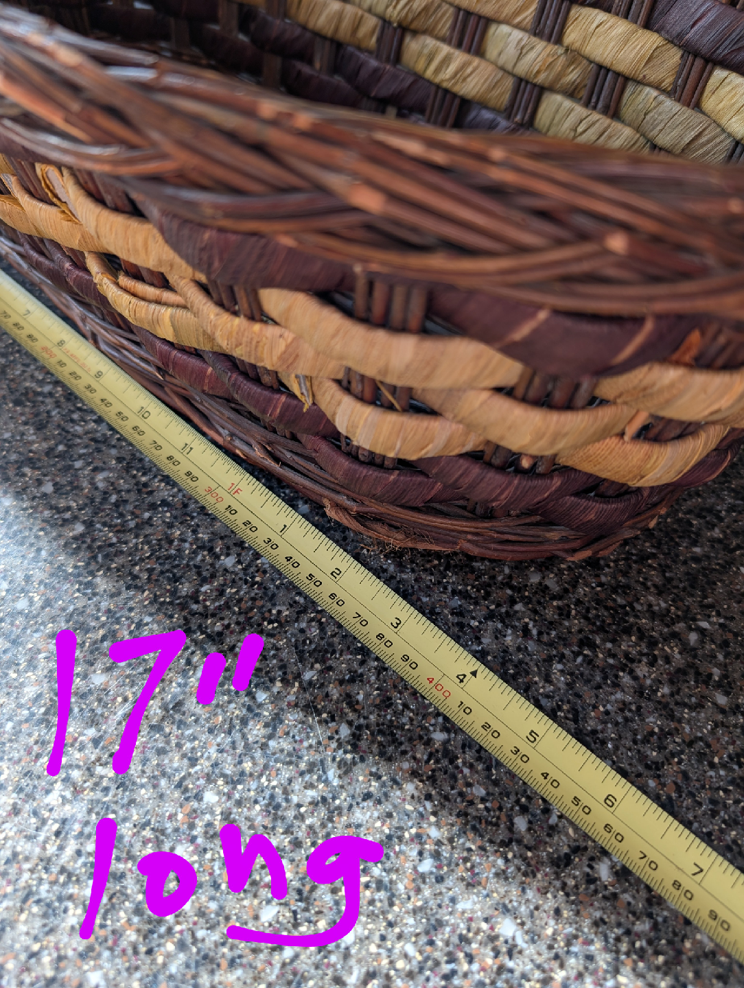 Wicker Basket - 17" Long - photo 4