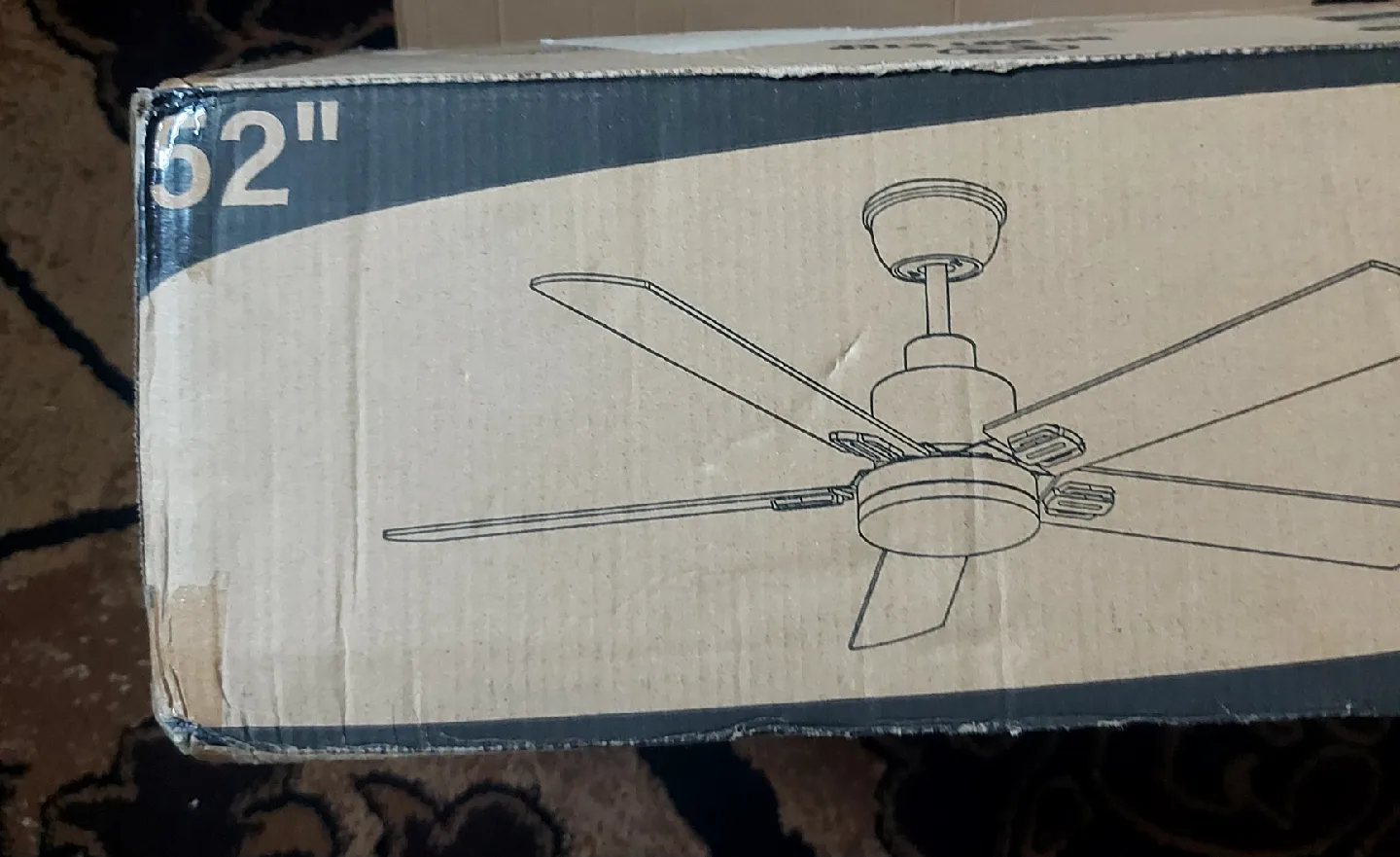 52"  Ceiling Fan with Light and remote control ( brand new image indicator(7)