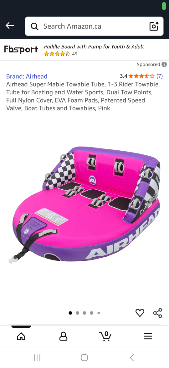 Airhead Super Mable Towable Tube - Pink