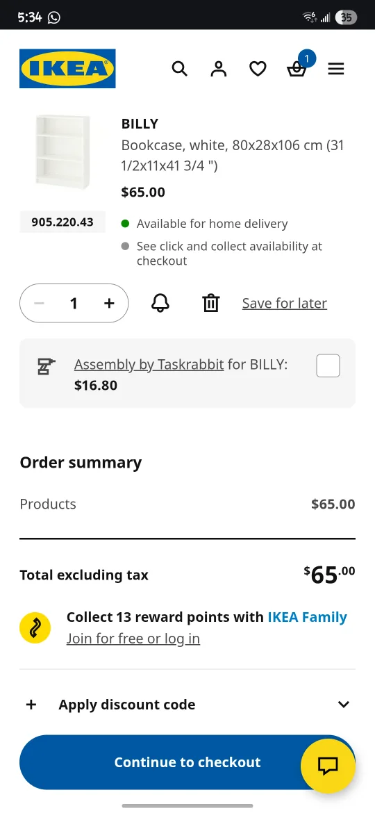 IKEA Billy Bookcase - White image indicator(2)