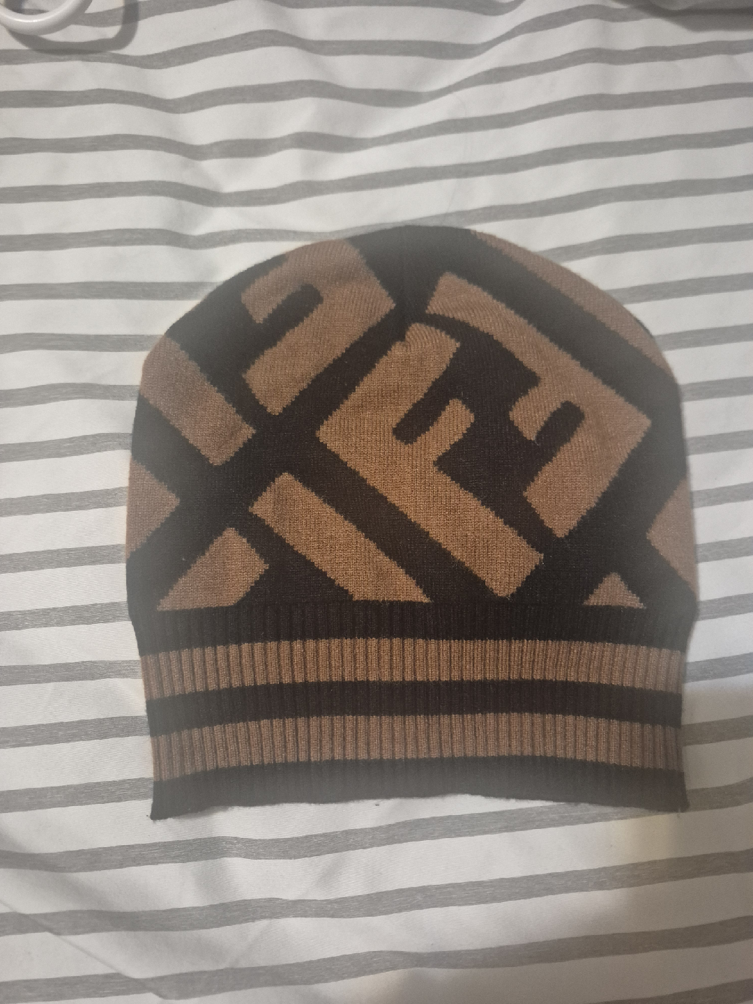 Fendi Beanie Hat - Brown & Black