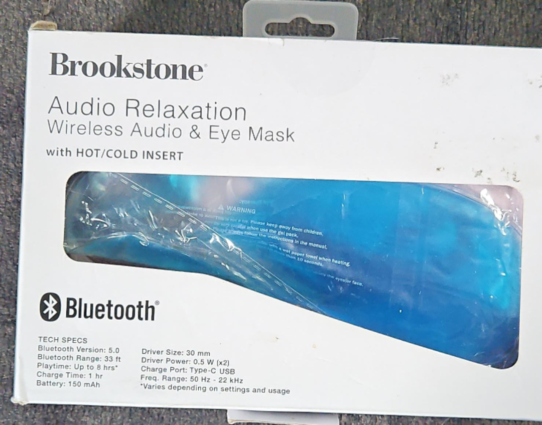 Brookstone Audio Relaxation Wireless Eye Mask - New
