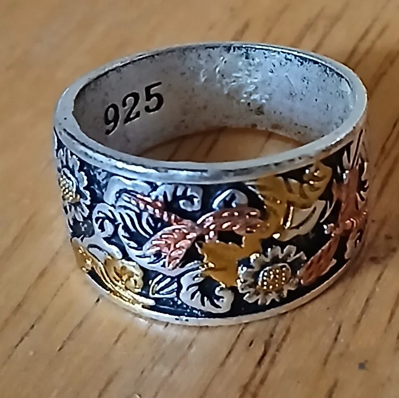 Sterling Silver 925 Floral Ring thumbnail