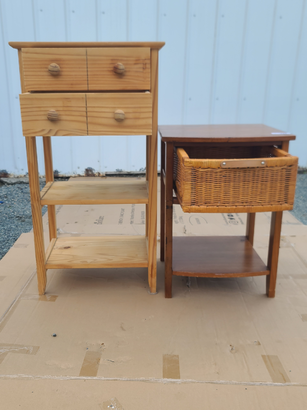 Two Wooden Side Tables - photo 2