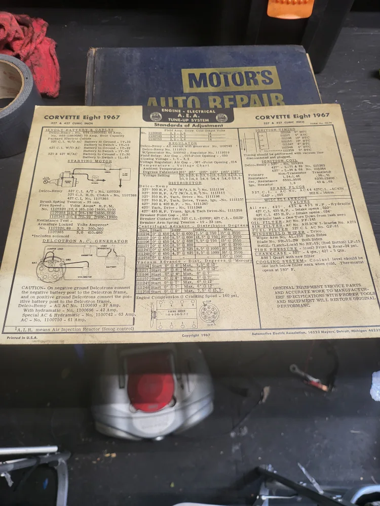 Motor's Auto Repair Manual - Corvette 1967 thumbnail