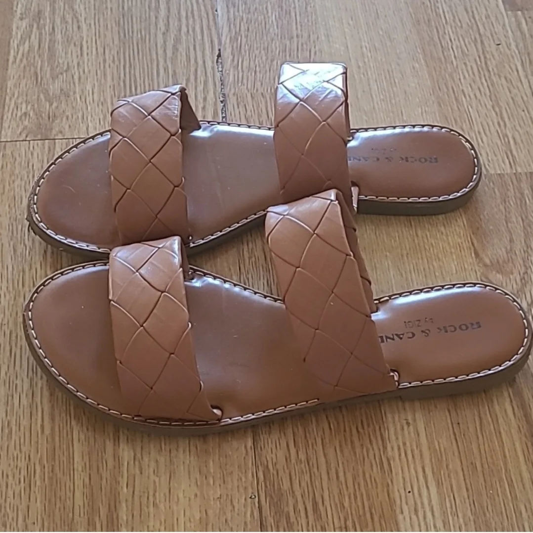 Rock & Candy Brown Woven Sandals - Size 8 image indicator(5)