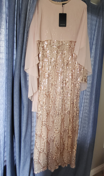 New Sequin Dress with Cape - photo 3