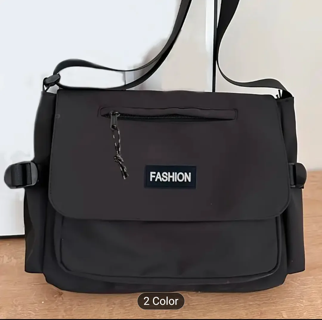 brand new nylon Black Fashion Messenger Bag image indicator(3)