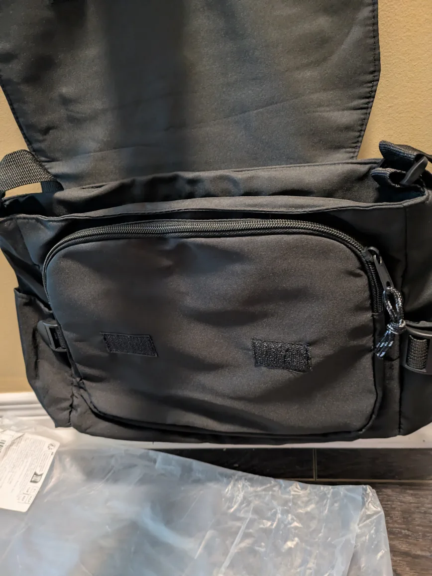 brand new nylon Black Fashion Messenger Bag image indicator(5)