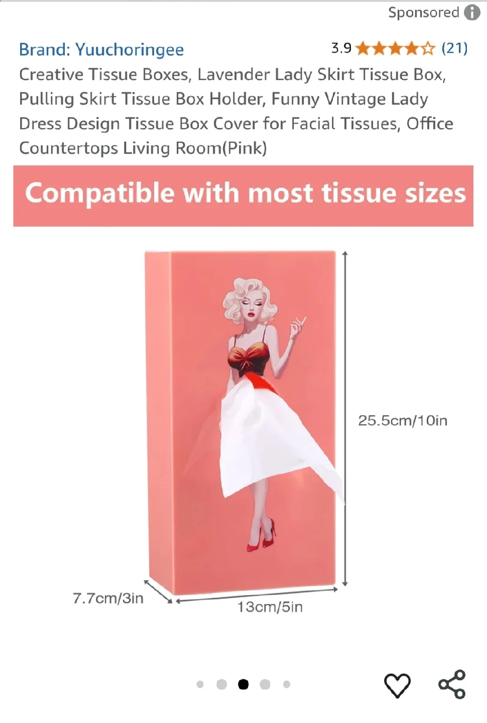 Yuuchoringee Tissue Box - Lavender Lady Skirt Design - Giftable! image indicator(6)