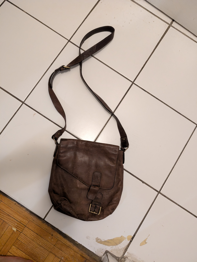 Brown Leather Crossbody Bag