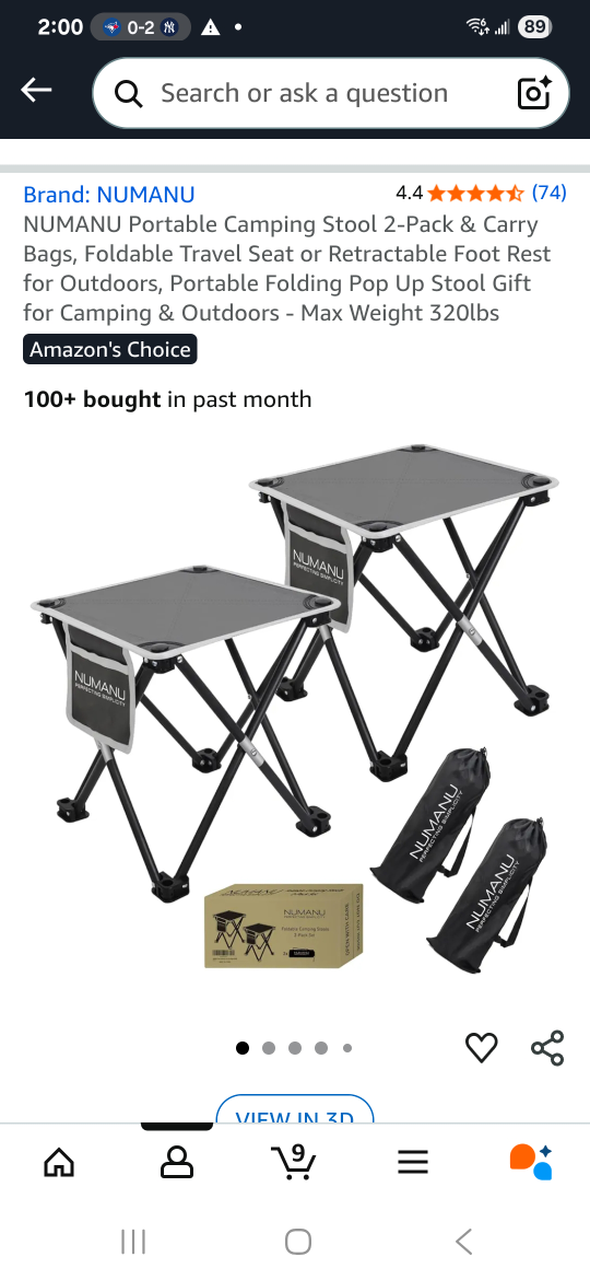NUMANU Portable Camping Stool 2-Pack