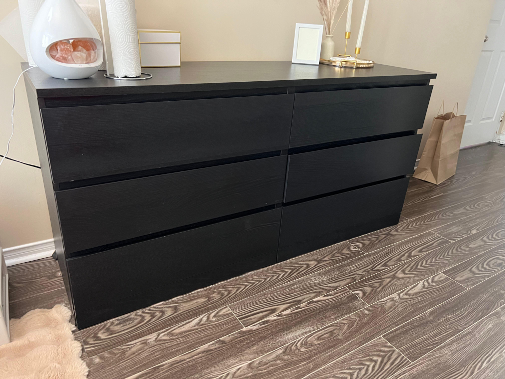IKEA Hemnes Black-Brown 6-Drawer Dresser