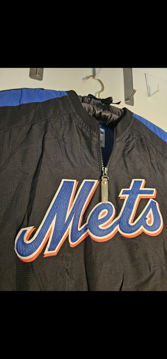 XL Vintage New York Mets MLB Baseball 1/4 Zip Jacket