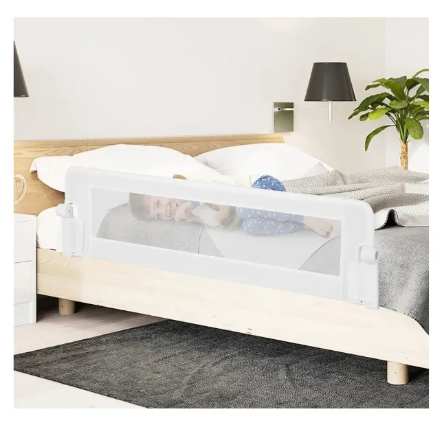 New Universal White Foldable Bed Rail – 71 inch thumbnail