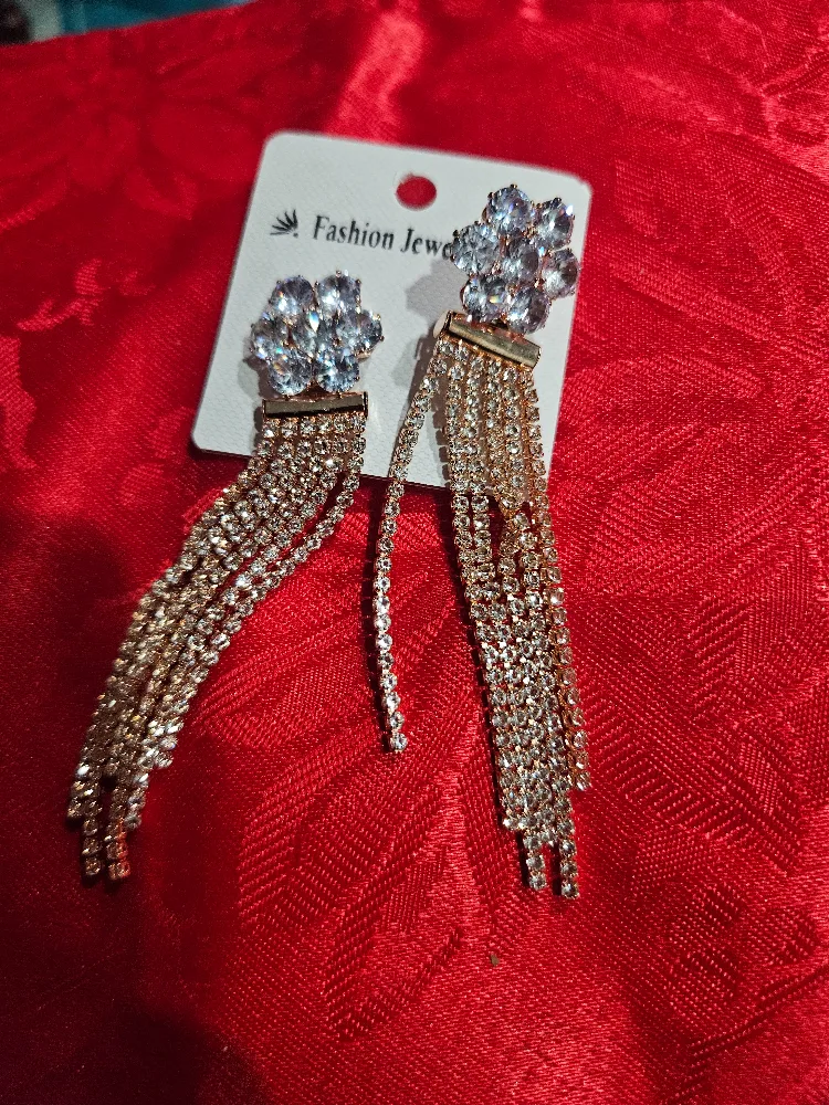 Fashion Jewelry Dangle Earrings rose polish thumbnail
