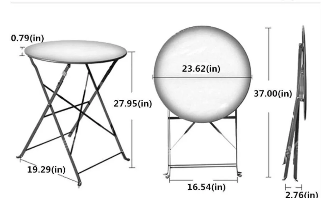 Wicker Bistro Set - a foding Table & Chair image indicator(3)