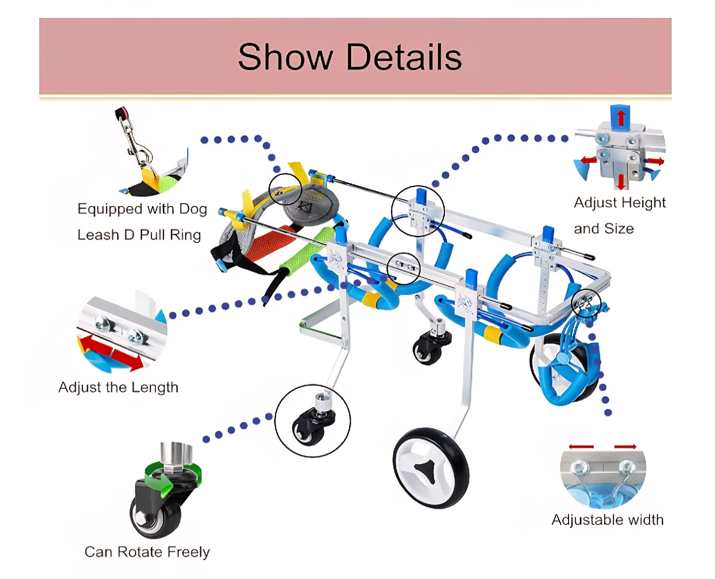 Adjustable Dog Wheelchair - photo 4