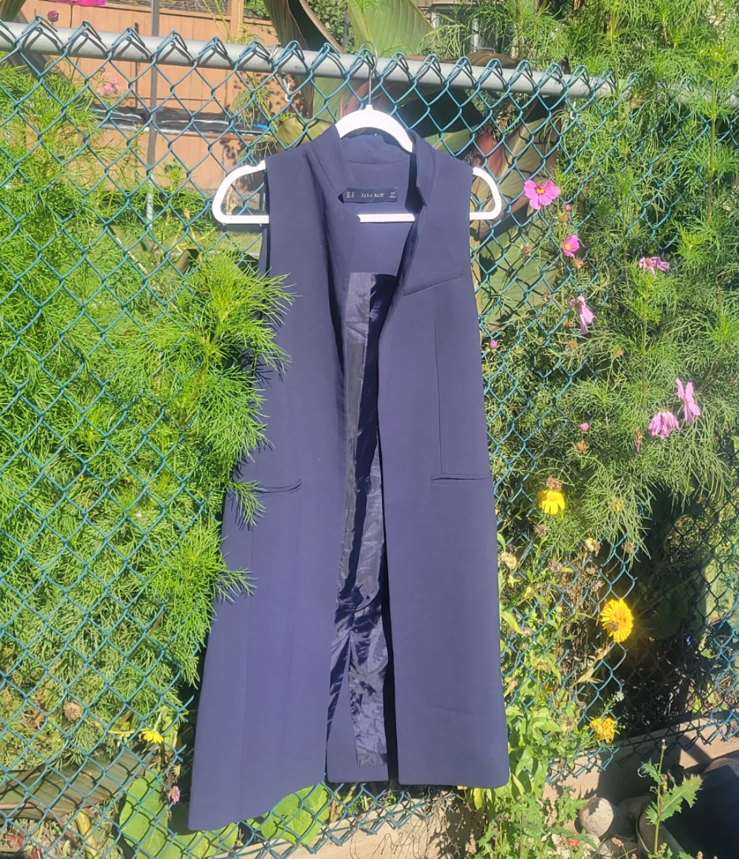 Zara Navy long xs blazer image indicator(4)