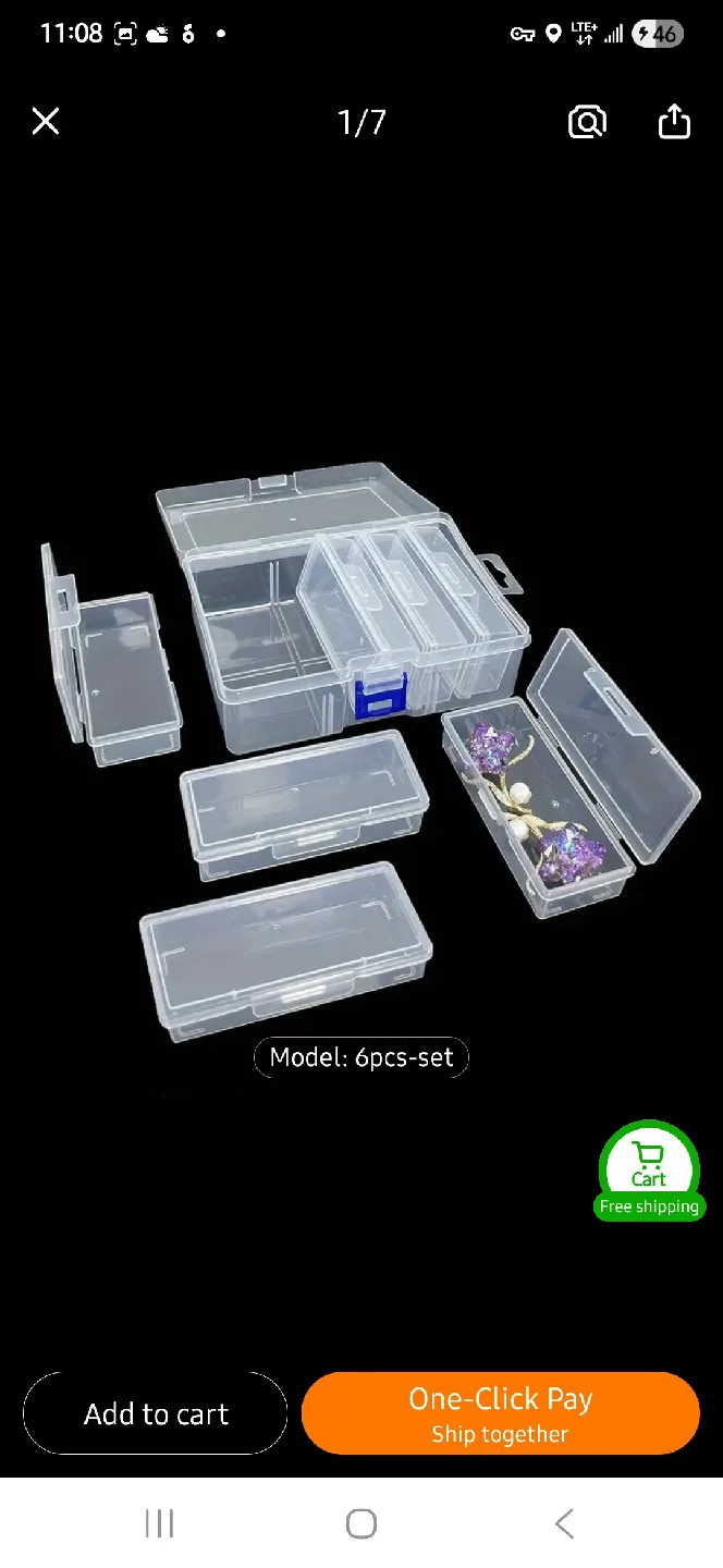 NEW 7pcs-set Clear Plastic Organizer Box 💎 image indicator(3)