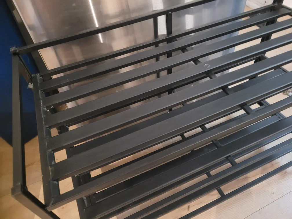Black Metal 3-Tier Shoe Rack 🥕 image indicator(2)