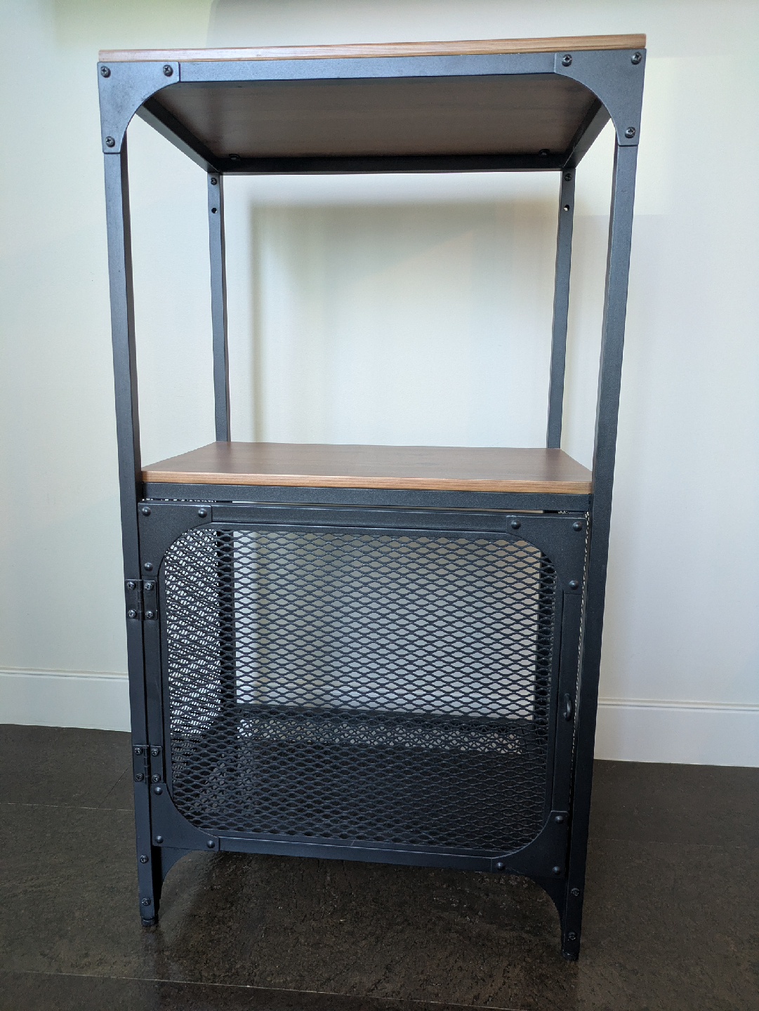 IKEA Fjallbo Shelf Unit Industrial Metal and Wood