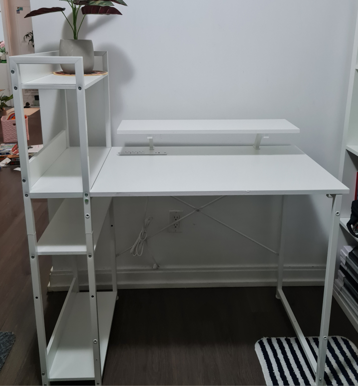 White Desk with Shelves