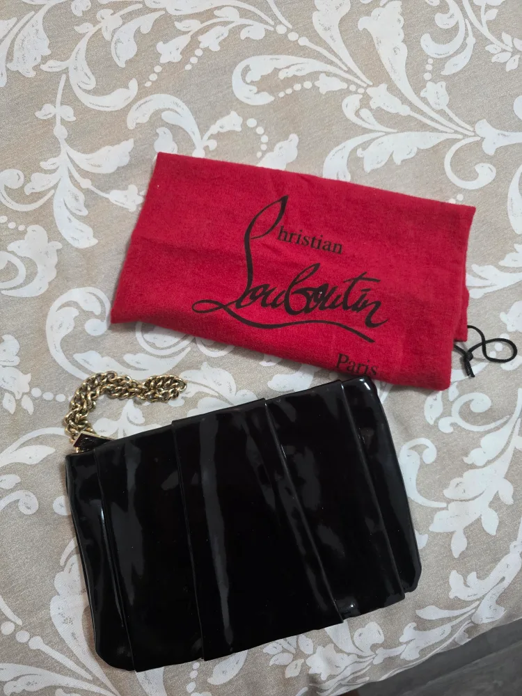 Christian Louboutin Black Patent Leather Clutch image indicator(2)