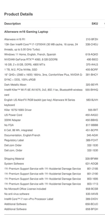 Alienware m16 R1 Gaming Laptop - Excellent Condition image indicator(2)