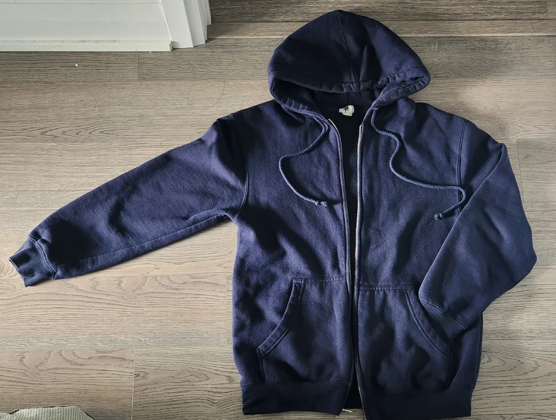 Austyle Navy Blue Zip-Up Hoodie - Size S thumbnail