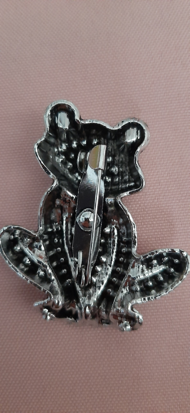 Frog Brooch - Pink Rhinestone - photo 2