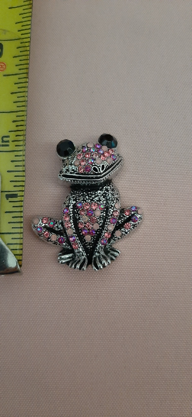 Frog Brooch - Pink Rhinestone - photo 4