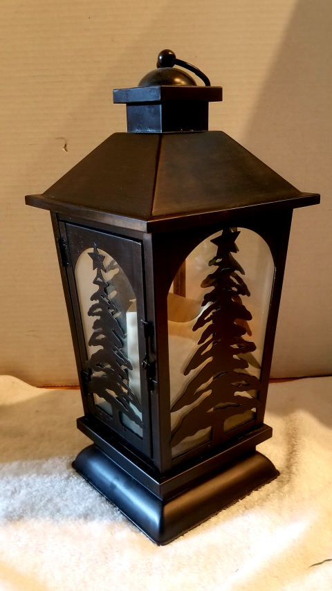 Black Metal Christmas Tree Lantern - photo 2